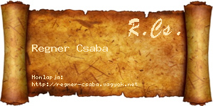 Regner Csaba névjegykártya
